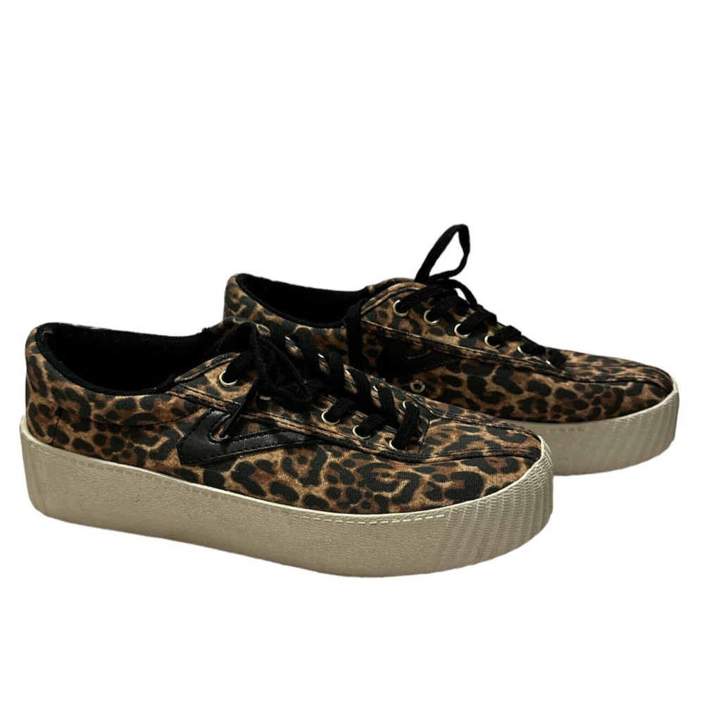 TRETORN NYLITE BOLD Leopard Pattern Platform Sneakers, SZ US 6 Women’s, NWOB